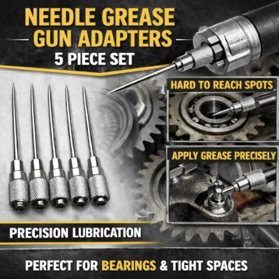 Tűhegyes zsírzópisztoly adapter (5 darabos készlet) | GREASRA