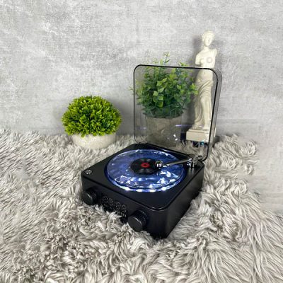 Retro Bluetooth hangszóró óceánhullám-projektorral (14 x 15 cm) | VIVAPLAY