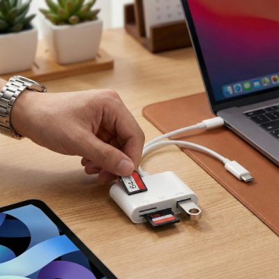 Dupla kártyaolvasó - SD és MicroSD, Lightning + USB-C | FILEDIRECT