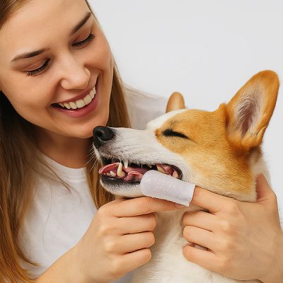 Fogtisztító ujjra húzható törlőkendők (50 db/készlet) | PETTOUCH